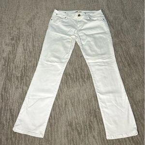 CAbi White Straight Leg Jeans